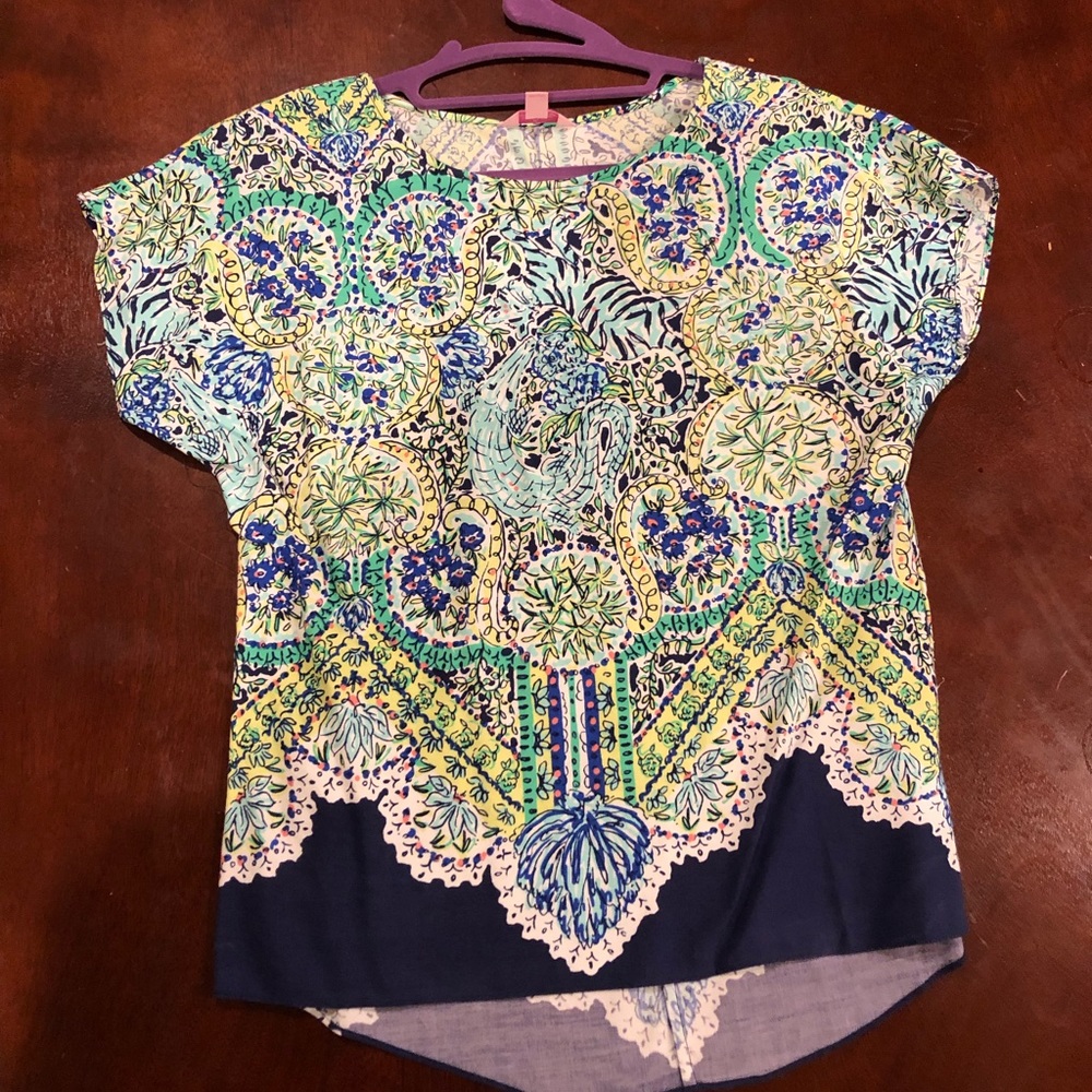 Lilly Pulitzer Dolman Blouse EUC
